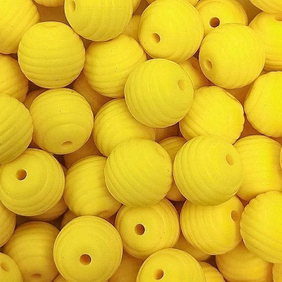 

15 мм спиральная бусина силиконовая Жёлтый