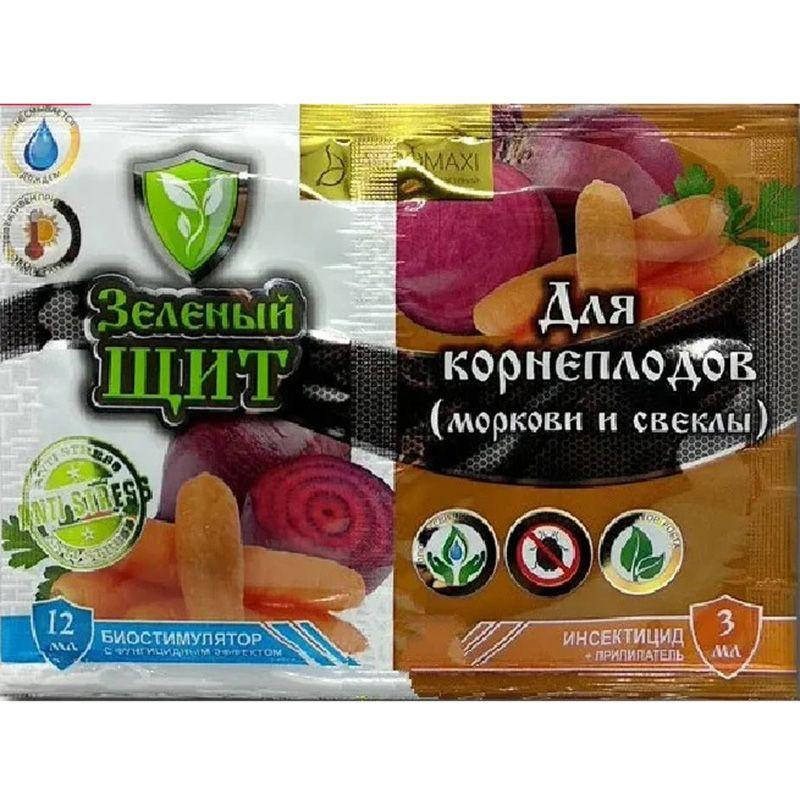 

Зеленый щит для корнеплодов 3мл + 10мл/г (Agromaxi), инсектицид, фунгицид, прилипатель и стимулятор роста