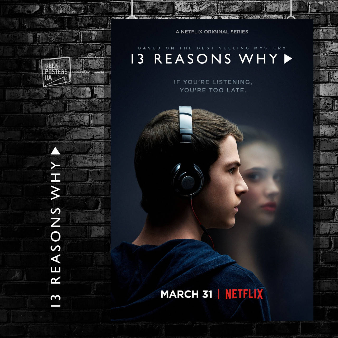 

Постер 13 reasons why, 13 причин почему, сериал. Размер 42x28см (A3). Матовая бумага