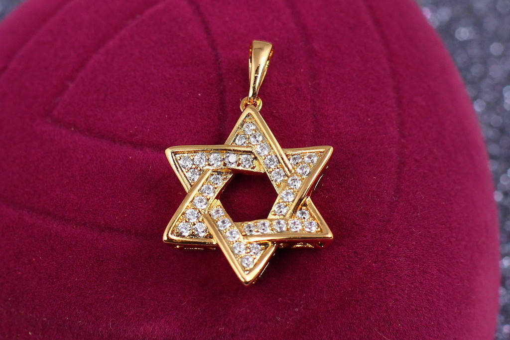 

Кулон Xuping Jewelry звезда Давида с ободками по краям 2,3 см золотистый