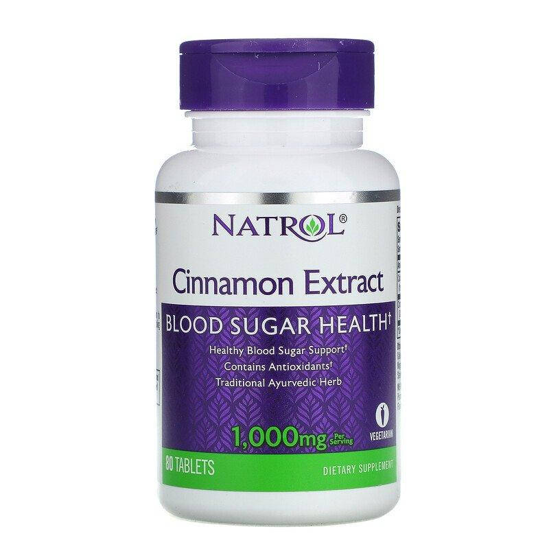 

Кориця, Cinnamon, Natrol, екстракт, 1000 мг, 80 таблеток (NTL-04458)