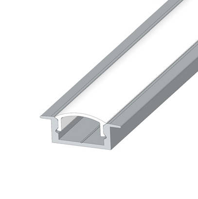 

Алюминиевый врезной LED профиль ЛПВ-7 анод + линза рассеиватель