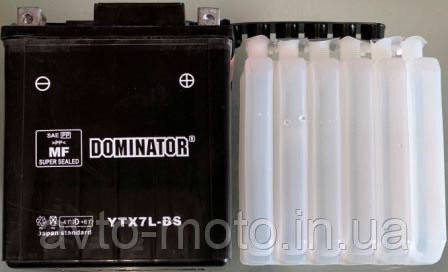 

Аккумулятор YTX7L-BS кислотный высокий 130x110x70 DOMINATOR
