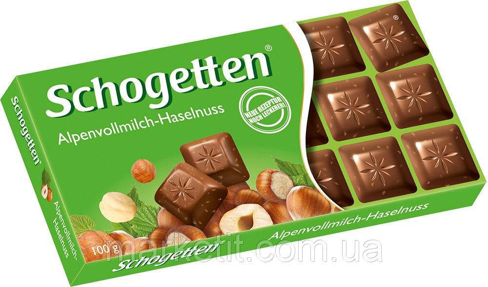 

Шоколад Schogetten Alpine Milk with Hazelnuts 100 г (Германия)