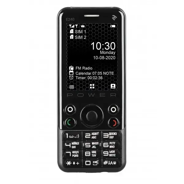 

Кнопочный телефон 2E E240 Black Dual Sim, Черный