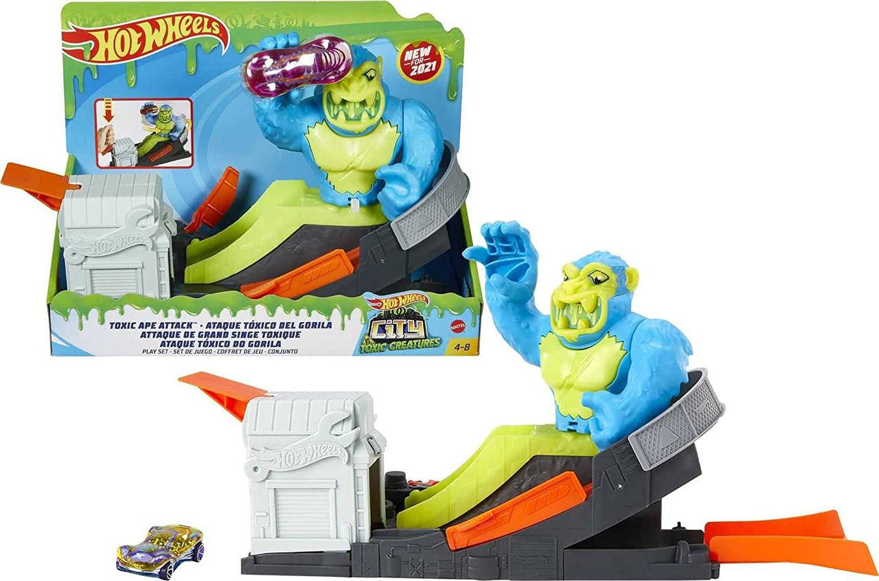 

Игровой набор Хот Вилс Атака ядовитой гориллы Hot Wheels Toxic Ape Attack Play Set