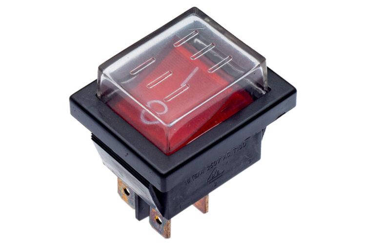 

Переключатель RK1-01 16А 250V T85 1 клавиша 4 контакта с защитным кожухом