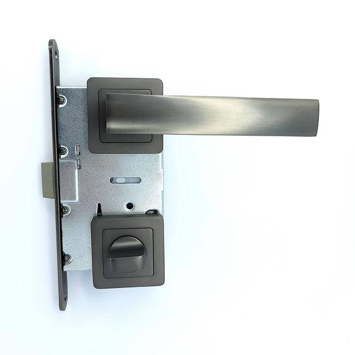 

Комплект 3 Ручка на квадратной розетке TRION LIBERA 74 AL-AL MBN (GRAFIT), Графит