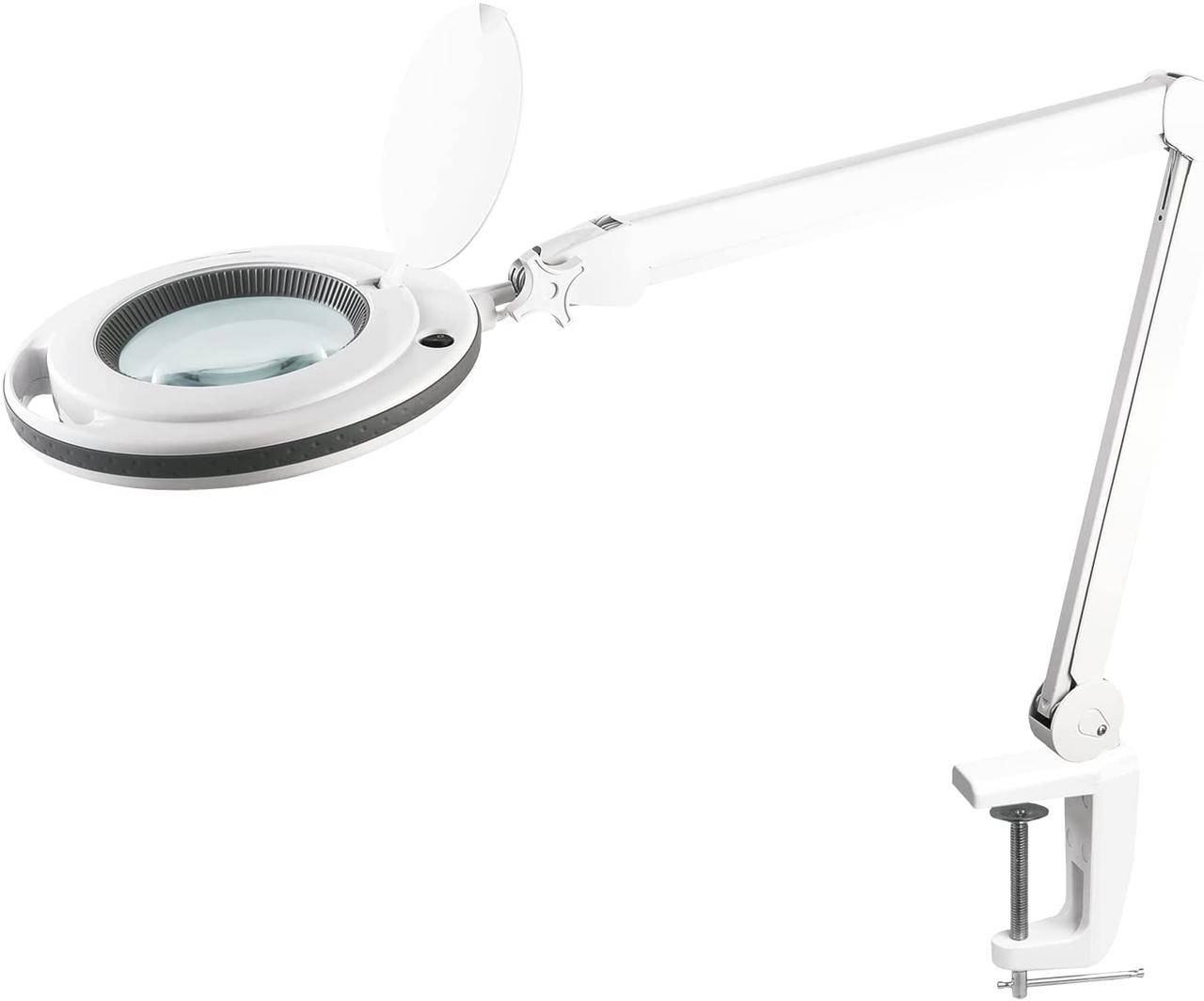 

Настольная лампа с лупой на струбцине KEMOT NAR0461, Белый