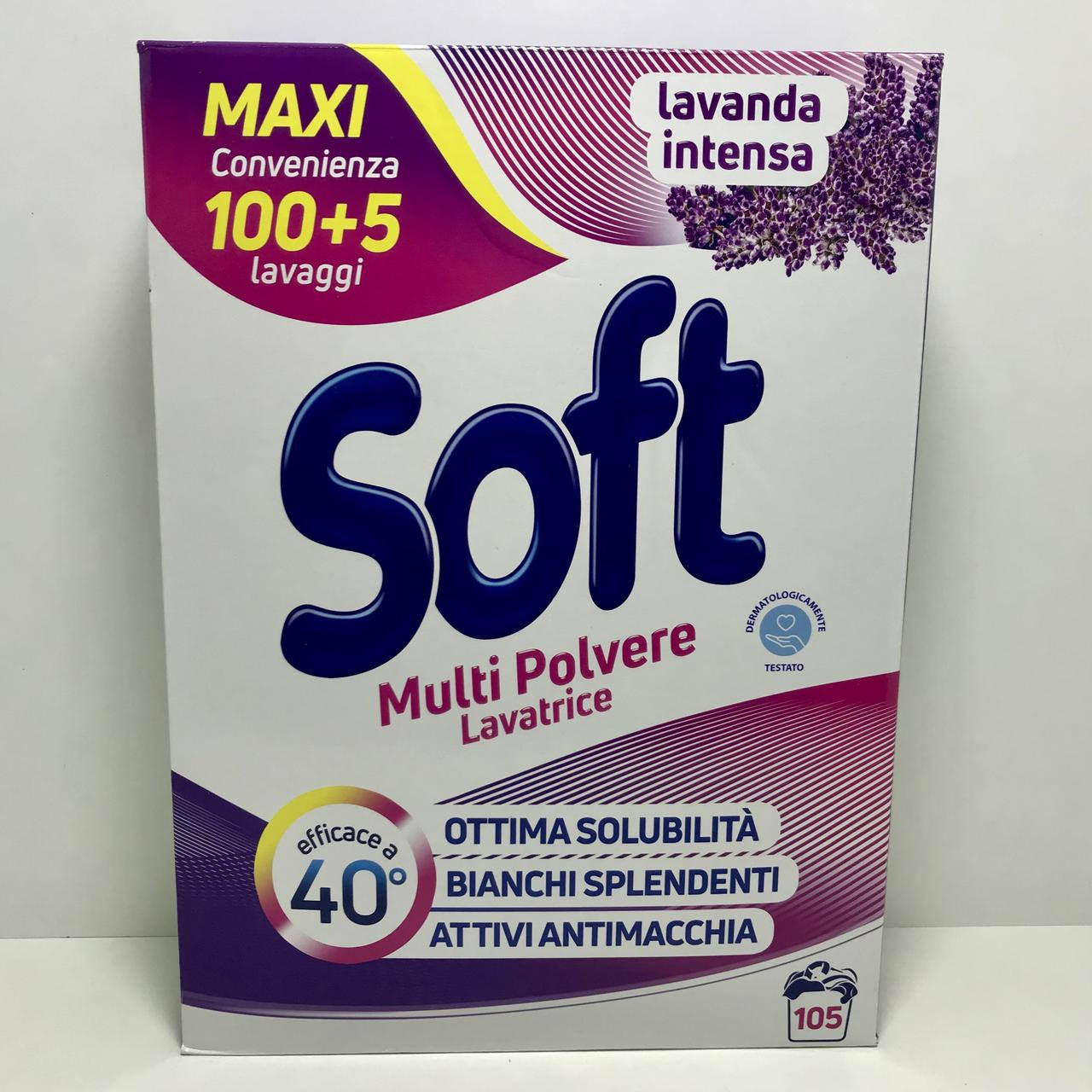 

Порошок для стирки Soft Lavanda Intensa 5,775 кг / 100+5 стирок