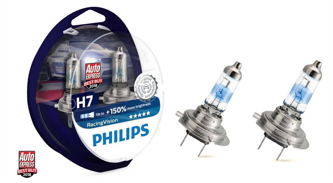 

Галогенная лампа Филипс (Philips) RacingVision +150% H7 2шт.