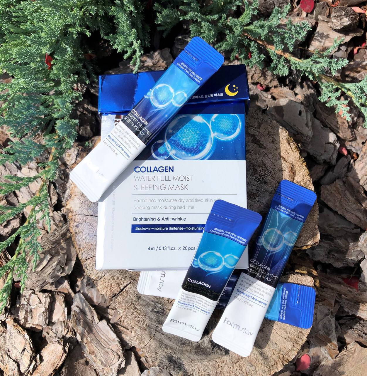 

Ночная маска для лица FarmStay Collagen Water Full Moist омолаживающая 4 мл