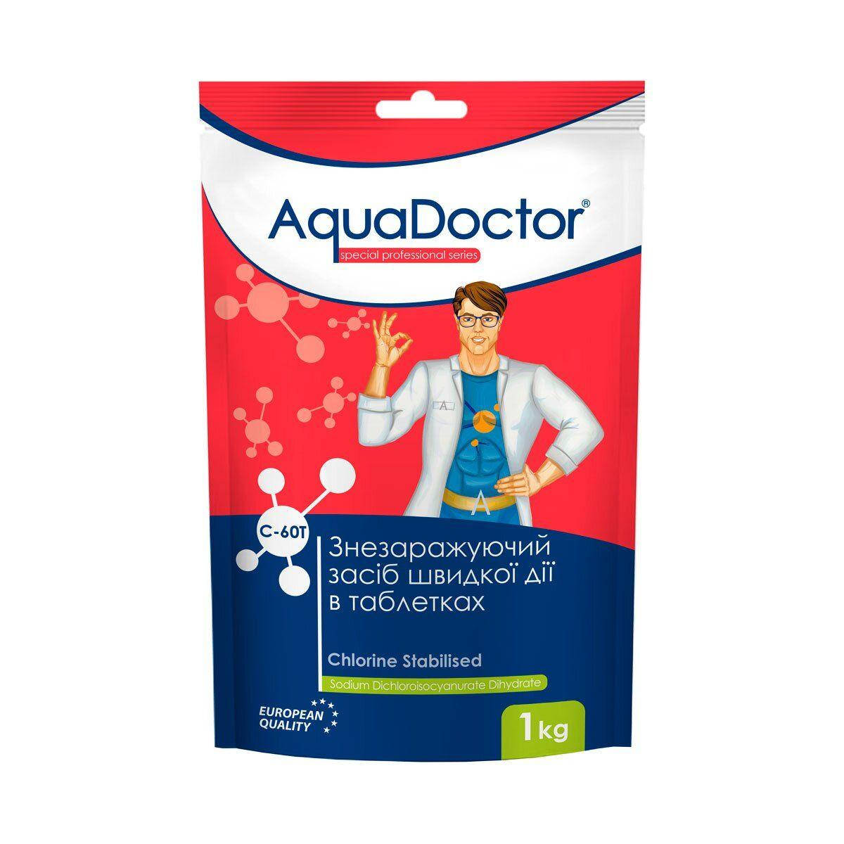 

Шоковый хлор в таблетках Aquadoctor C60Т (1 кг) Аквадоктор, в таблетках, 1 кг