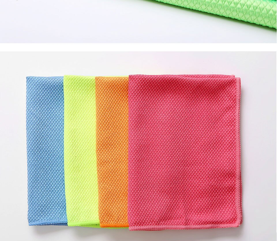 

Салфетки из микрофибры Fish Scale Microfibre Cleaning Cloth микс цветов, 4шт