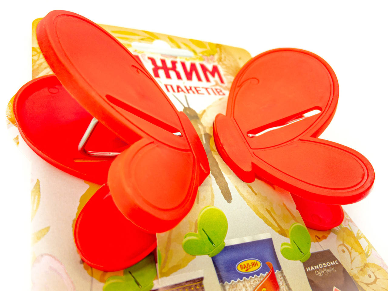 

Набор зажимов для пакетов (Бабочка 2шт), Разные цвета