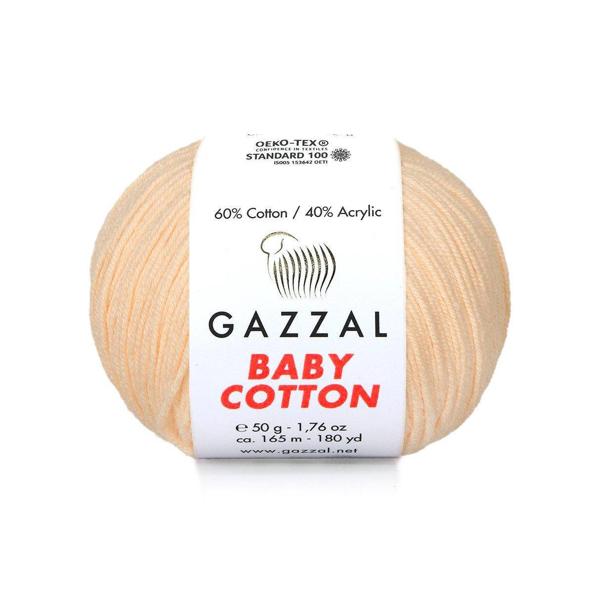 

Gazzal Baby Cotton № 3469 сетлый персик, Персиковый