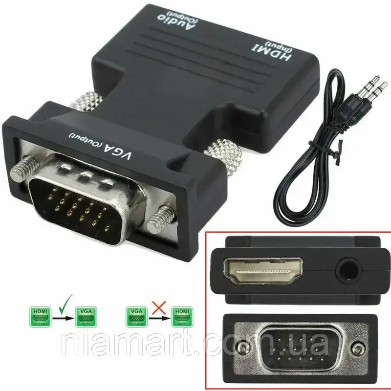 

Конвертер с HDMI на VGA OUT Black