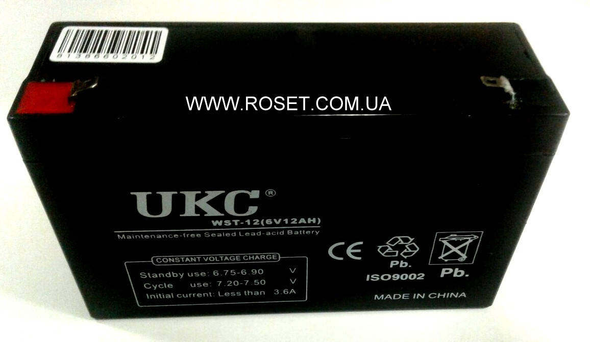 

Аккумуляторная батарея (аккумулятор) UKC WST-12 (6 V 12 Ah)