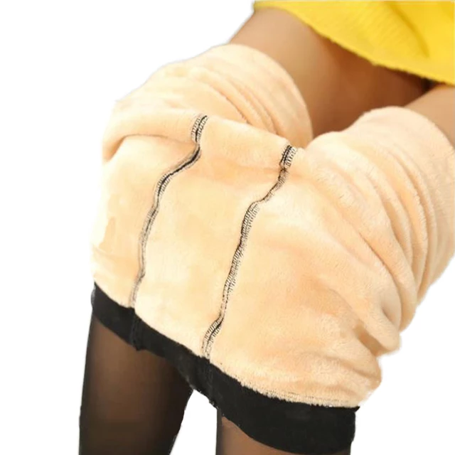 

Колготки капроновые Зимние утепленные флисом с эффектом голых ножек М Black, Черный