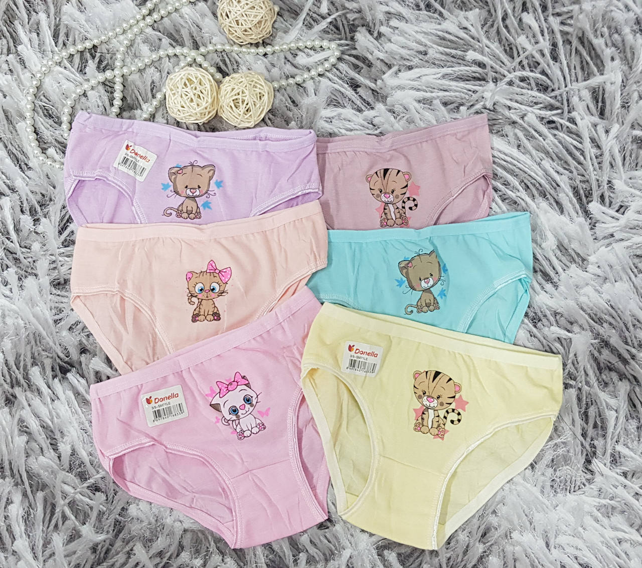 

Трусики для девочки L 5-7 лет хлопок Donella SK M3319, Разные цвета
