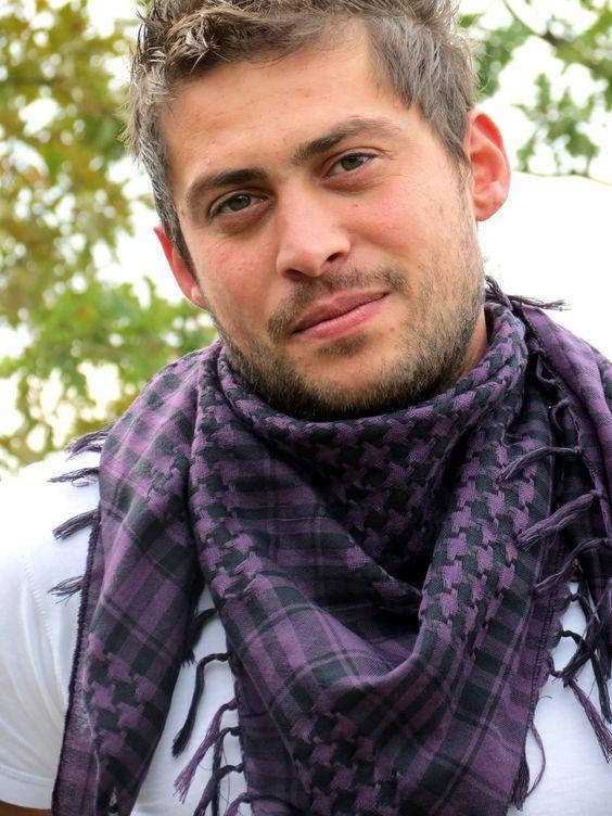 

Арафатка черно-сиреневая куфия мужская хлопковая, Сиреневый