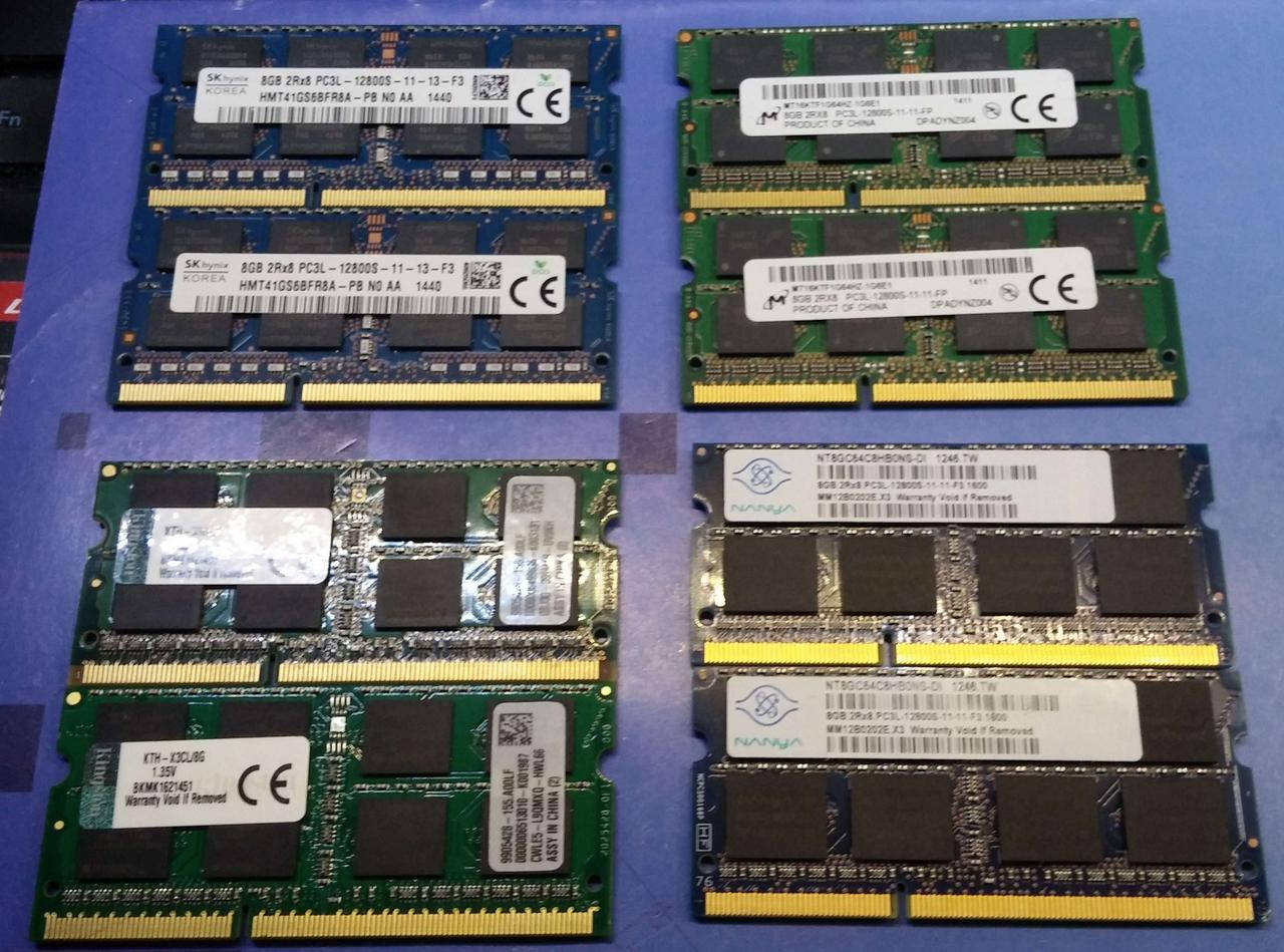 

Для ноутбука 8GB DDR3 1600MHz Micron PC3L 12800S 2Rx8 Hynix Kingston Nanya