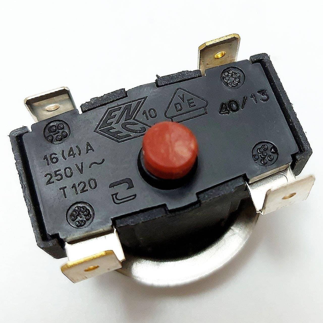 

Термостат-отсекатель аварийный защитный KSD301C / 16А / 80°С для бойлеров Electrolux, Termal (Италия)