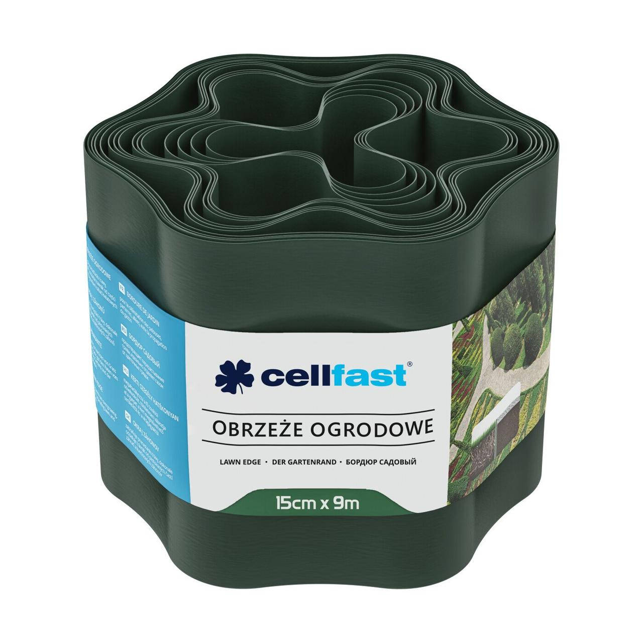 

Бордюр газонний хвилястий / темно-зелений / 15 см x 9 м Cellfast