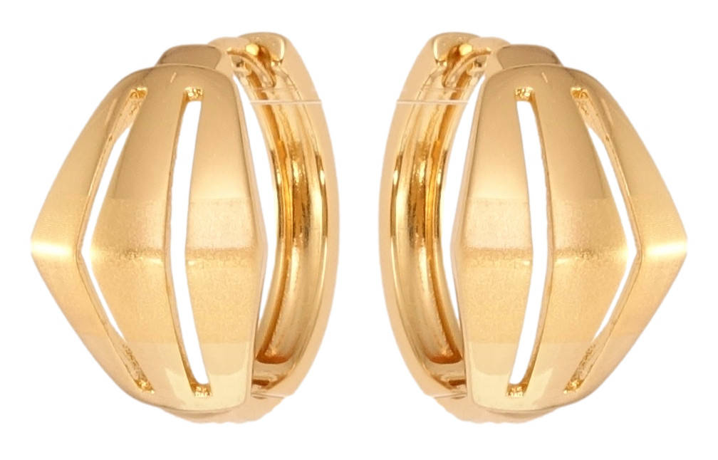 

Серьги Xuping Позолота 18K колечки "Фигурные с вертикальными вырезами и напылением"