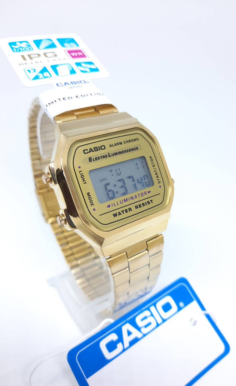 

Часы Электронные Casio Vintage A168WEGM-9EF 1572 gold