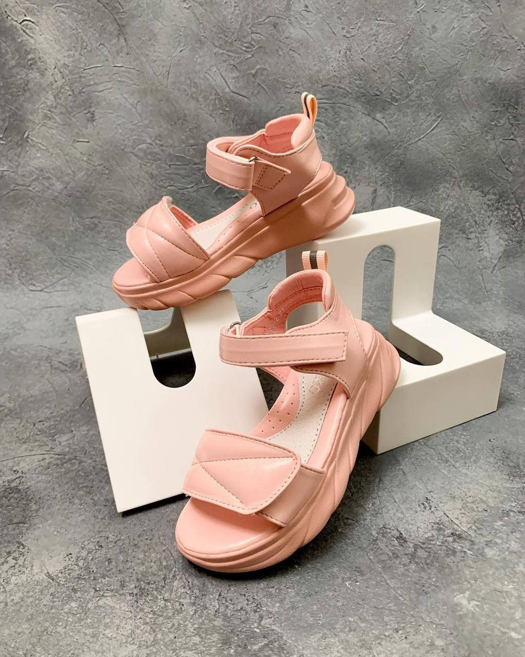 

Легкие розовые детские босоножки для девочки на липучках. 27-32р. 31, Розовый