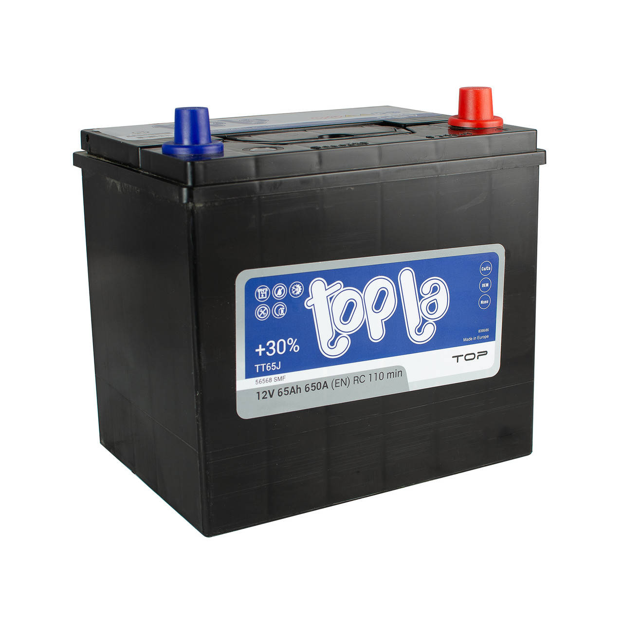 

Аккумулятор автомобильный Topla Top Energy Japan 6CT-65 АзЕ (118665)