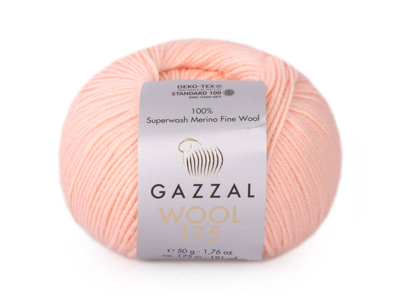 

Gazzal Wool 175, Персик №348, Розовый