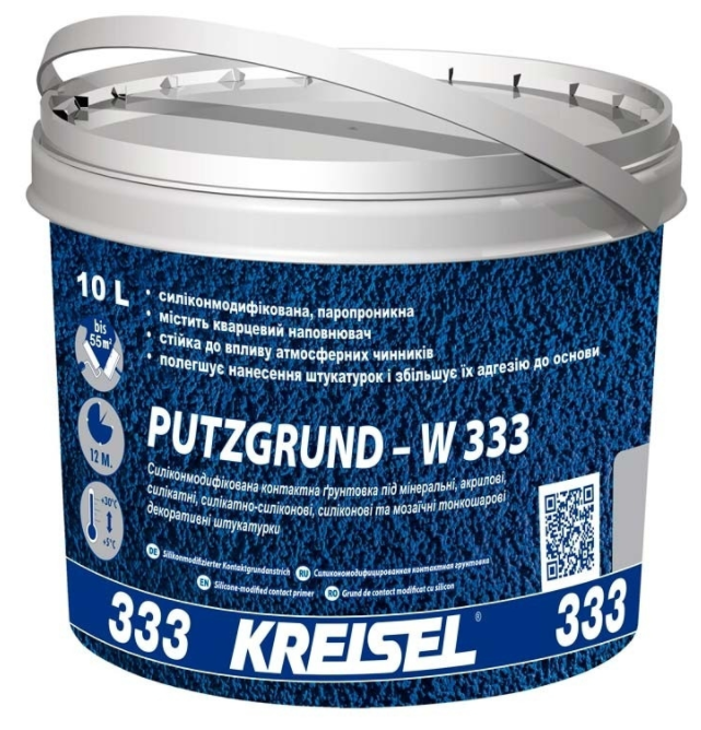 

Грунтовка силіконмодифікована KREISEL PUTZGRUND - W 333 10 л (х018)