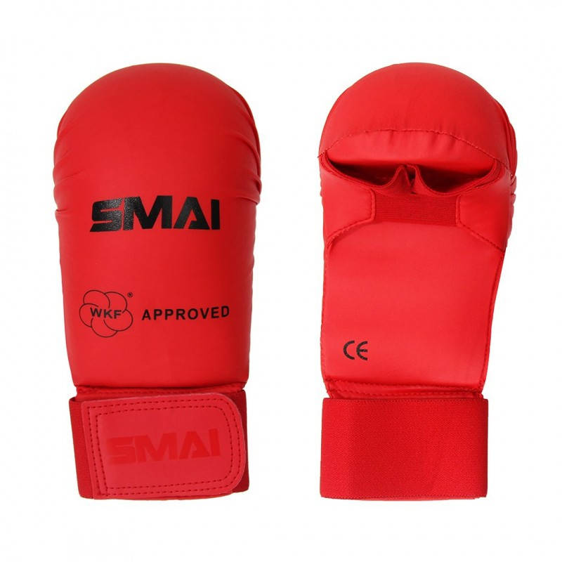 

Перчатки для карате SMAI WKF (SM P101) Red без защиты большого пальца, Красный