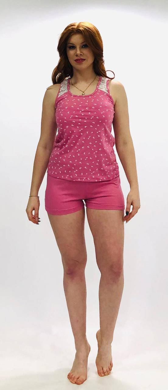 

Красивый комплект пижама с кружевом майка и шорты