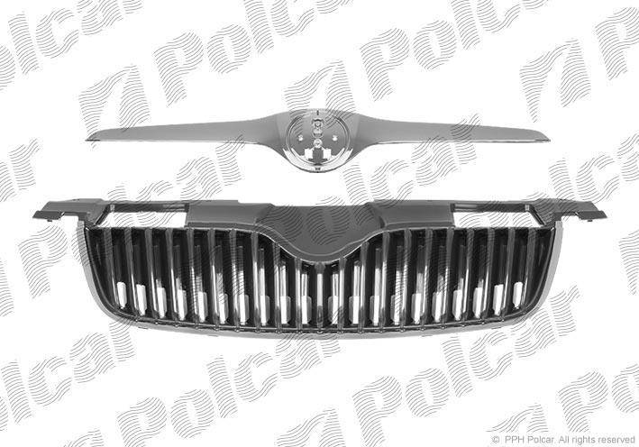 

Решетка радиатора SKODA FABIA (5J), 03.07-04.10