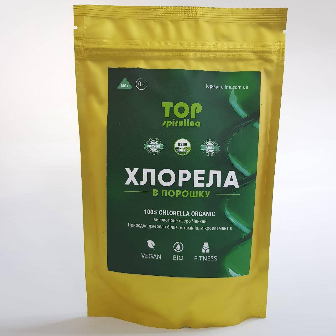 

Органическая ТОП Хлорелла порошок 100 г, озеро Ченхай