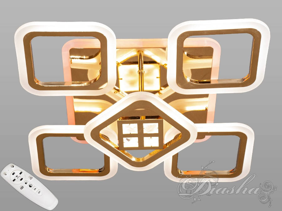 

Потолочная светодиодная люстра с диммером AS8190/4+1G LED 3color dimmer