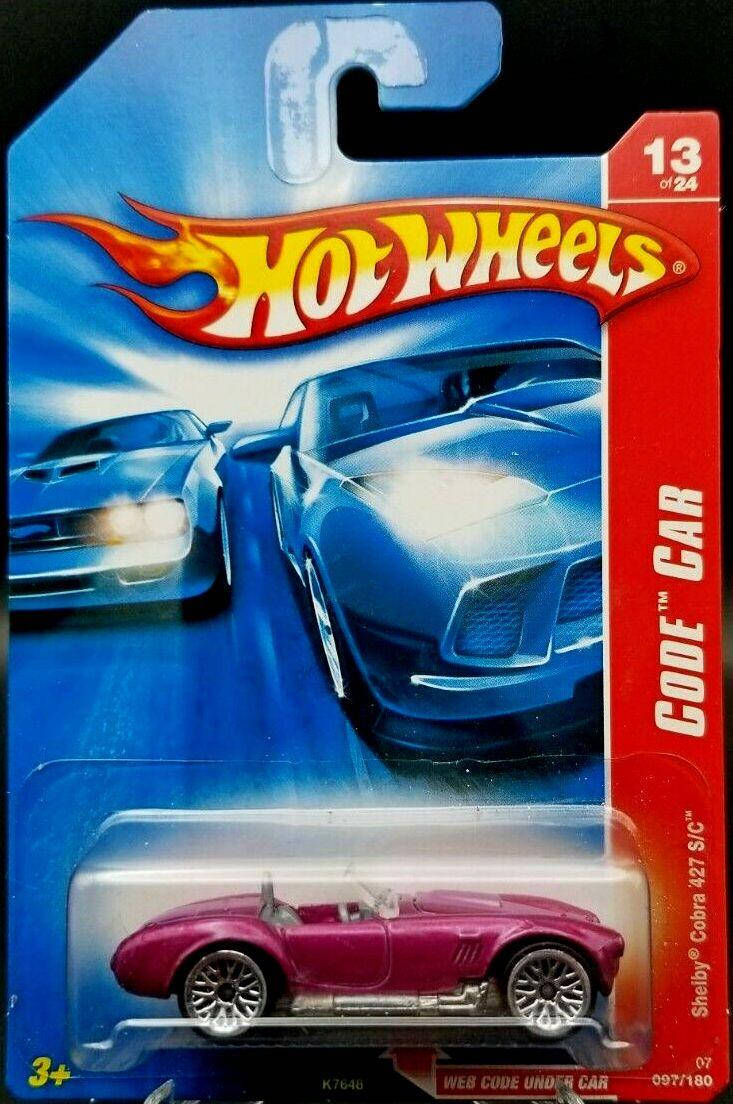 

Машинка Hot Wheels - Shelby Cobra 427 S/C - Code Car (#097) - K7648. Mattel. Оригинал