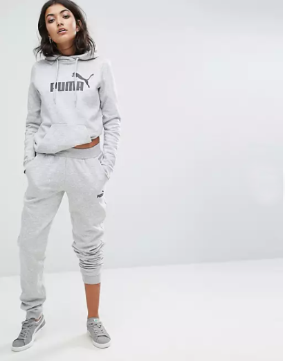 

Женский спортивный костюм для прогулок красивый весна осень серый PUMA