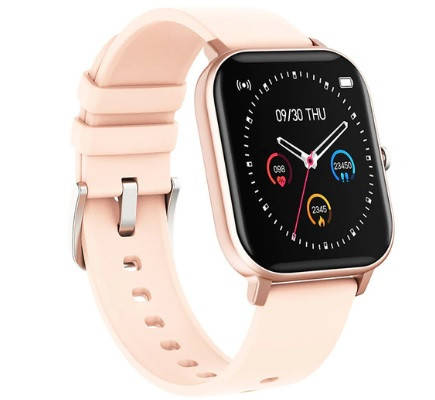 

Фитнес браслет с измерением пульса и давления Smart band Lemfo P8 Pink