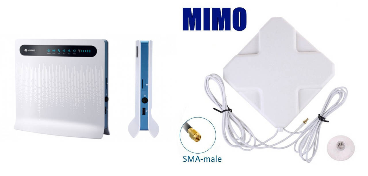 

Комплект 4g роутер Huawei B593 + антенна MIMO(скорость до 150 Мбит/c)