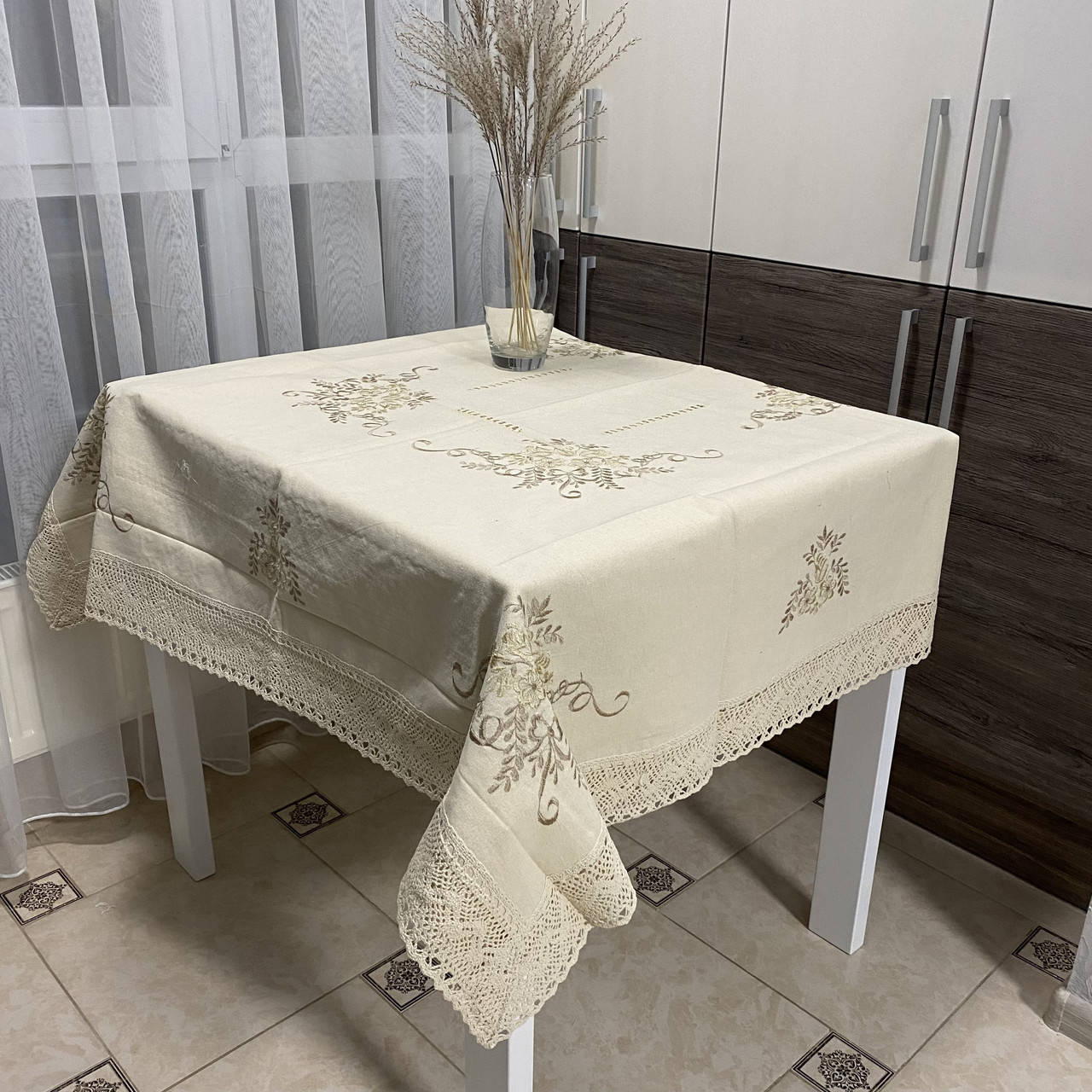 

Скатерть из льна натуральная (130 см х 180 см), Разные цвета