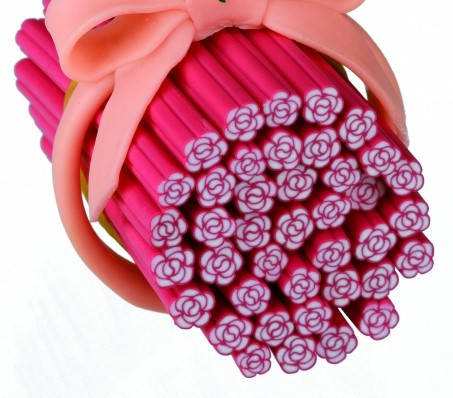 

Фимо палочки добавка в слаймы ЦВЕТОК РОЗА