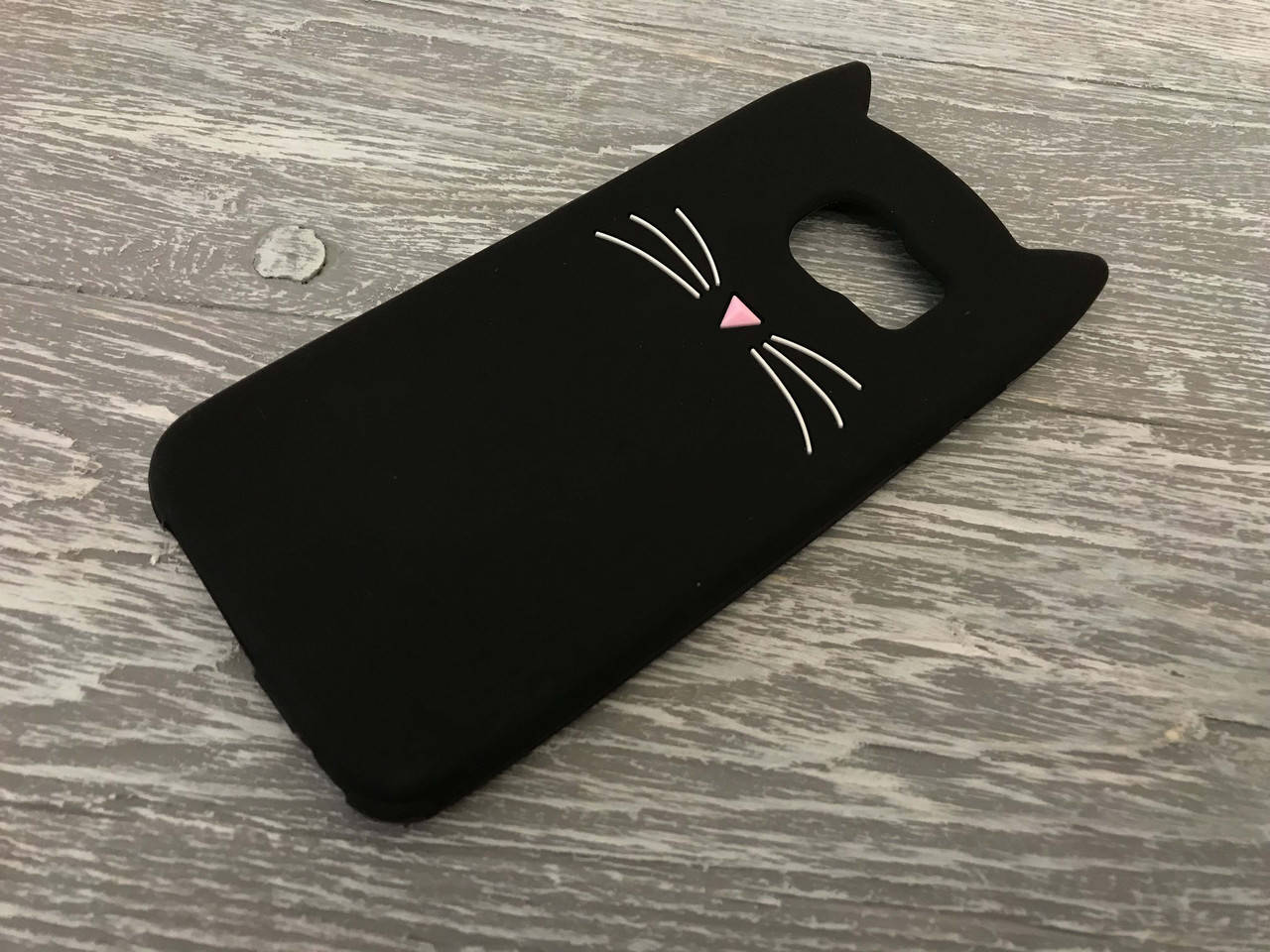 

Резиновый 3D чехол для Samsung Galaxy S6 G920 Усики черный