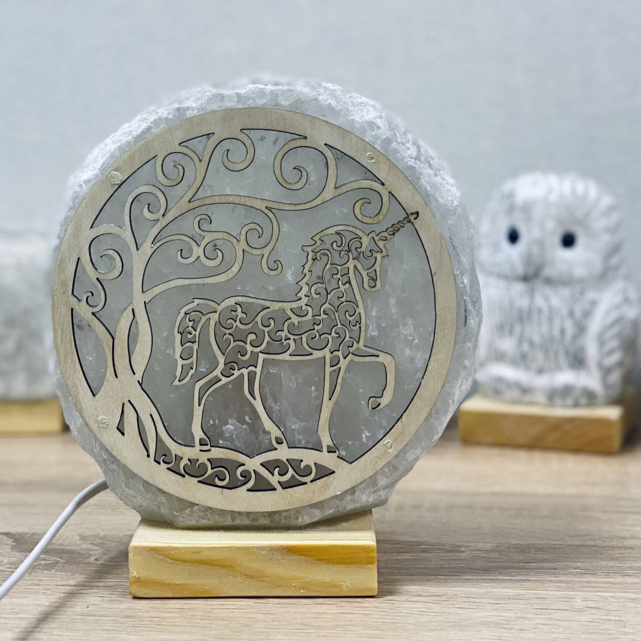 

Соляная лампа "Единорог"