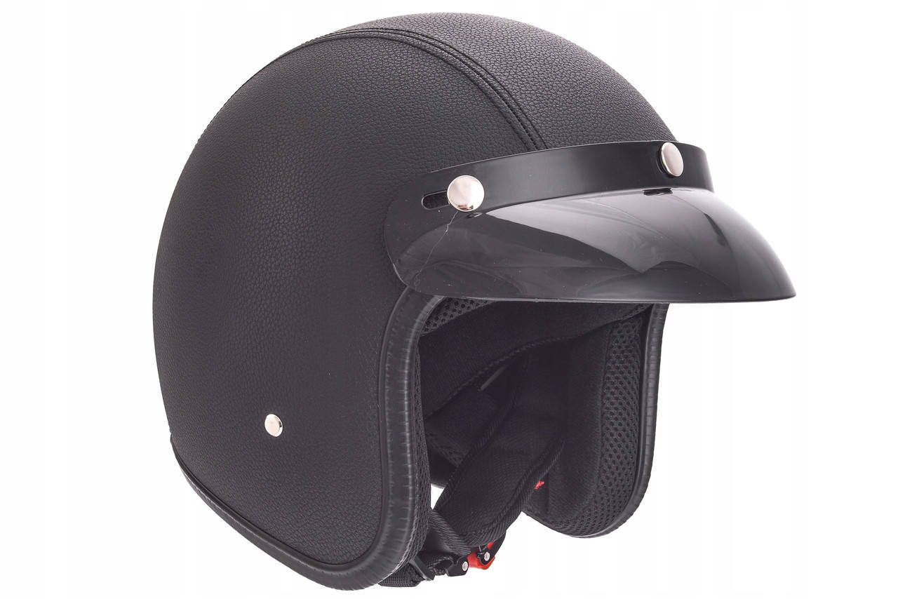 

Мотошлем AWINA HELMET Откройте ретро кожаное покрытие M, Черный