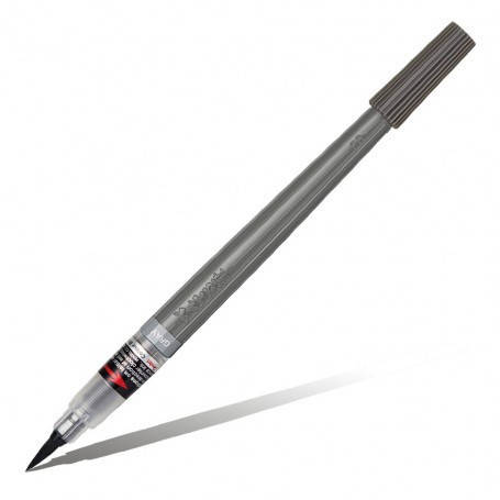 

Перезаправляемая ручка-кисть с пигментными чернилами Pentel Color Brush Pigment (серый)