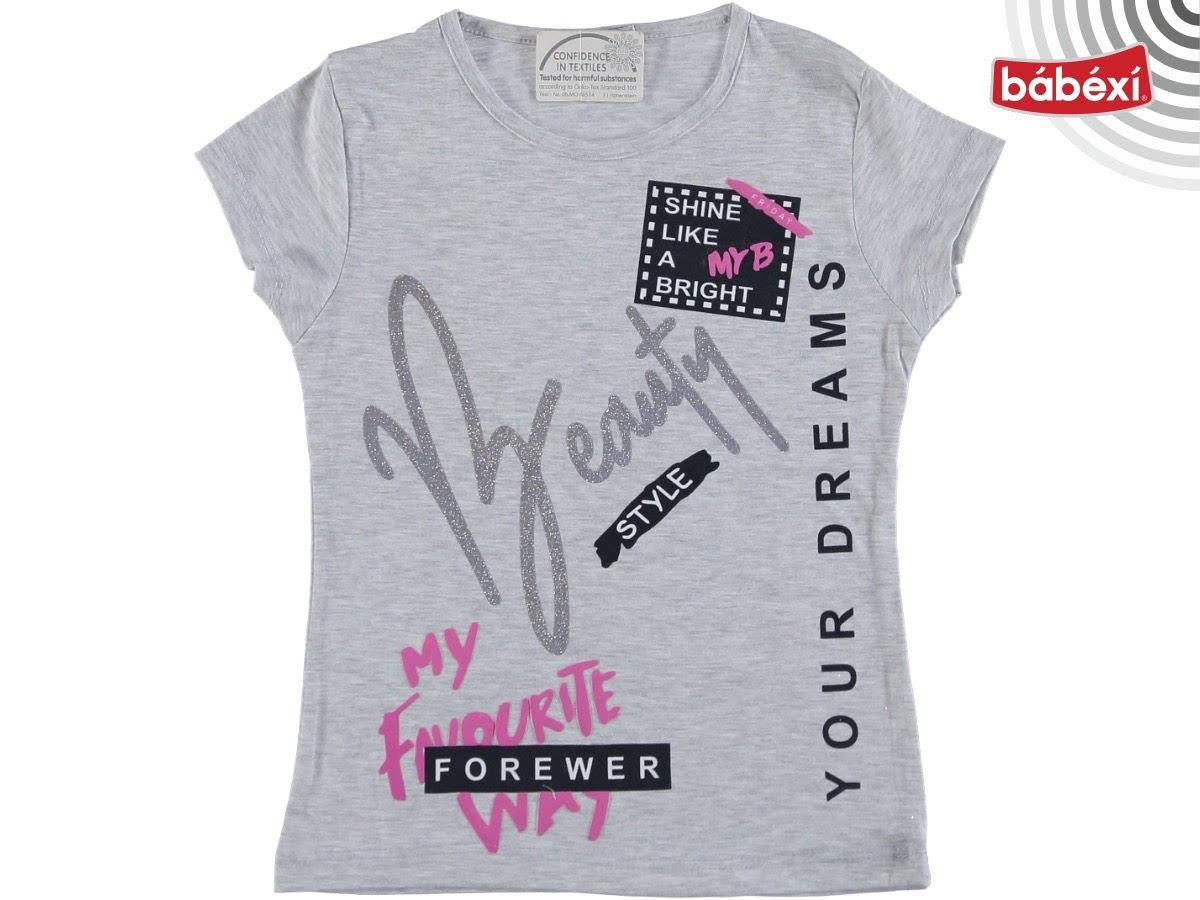 

Футболка для девочки , Babexi , Турция , арт 36045, 128-146 см 128, серый, Малиновый
